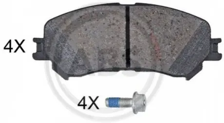 Тормозные колодки дисковые передние ABS A.B.S. 35145