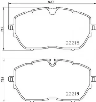 Комплект тормозных колодок P 61 128 BREMBO P61128 (фото 1)
