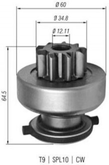 BENDIKS ROZRUSZNIKA FIAT (GM 2092) MAGNETI MARELLI AMB0349 (фото 1)