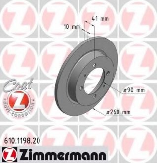 Тормозные диски ZIMMERMANN 610119820 (фото 1)