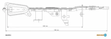Тросик стояночного тормоза ADRIAUTO 2802391