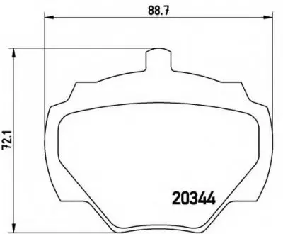 Тормозные колодки дисковые, к-кт. BREMBO P44 001 (фото 1)