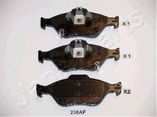 Комплект тормозных колодок, дисковый тормоз JAPANPARTS PA238AF (фото 1)
