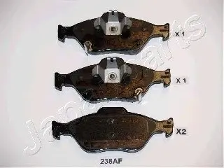 Комплект тормозных колодок, дисковый тормоз JAPANPARTS PA238AF