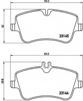Комплект тормозных колодок, дисковый тормоз BREMBO P50046