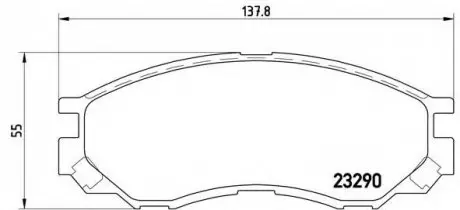 Комплект гальмівних колодок, дискове гальмо BREMBO P54020