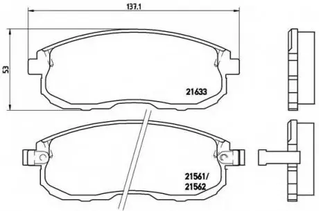 Гальмівні колодки дискові P56 021 BREMBO P56021