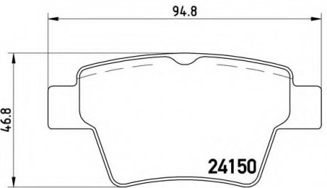 Комплект тормозных колодок, дисковый тормоз BREMBO P61080 (фото 1)