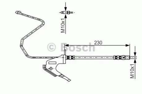 Тормозной шланг 1 987 481 161 BOSCH 1987481161