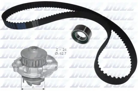 Водяний насос + комплект зубчастого ременя DOLZ KD022