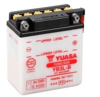 МОТО 12V 3,2Ah YuMicron Battery YB3L-B(сухозаряжений) YUASA YB3LB (фото 1)