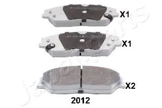 Тормозные колодки дисковые JAPANPARTS PA-2012AF