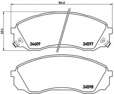 Тормозные колодки дисковые, к-кт. P30 041 BREMBO P30041