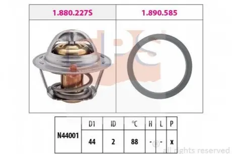 Термостат, охолоджуюча рідина SUZUKI OE 1767050G10 EPS 1880366 (фото 1)