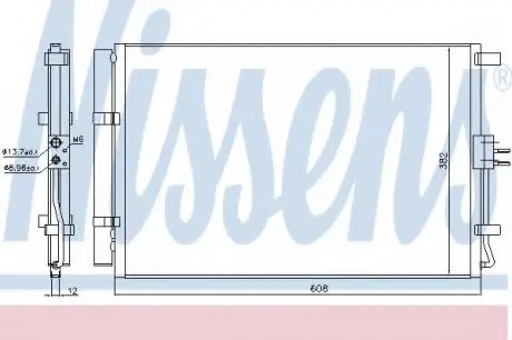 Радіатор кондиціонера NIS NISSENS 940573
