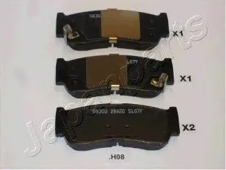 Тормозные колодки дисковые JAPANPARTS PP-H08AF