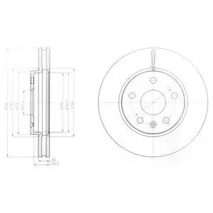 Тормозной диск Delphi BG4187C