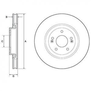 Тормозной диск Delphi BG4683C