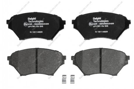 Комплект тормозных колодок, дисковый тормоз Delphi LP1761
