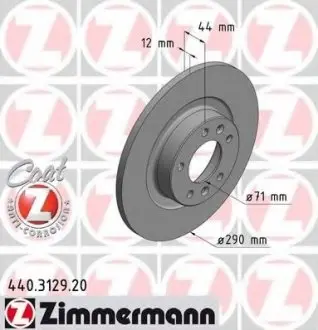 Тормозной диск 440.3129.20 ZIMMERMANN 440312920