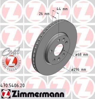 Тормозной диск 470.5406.20 ZIMMERMANN 470540620 (фото 1)