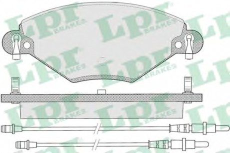 Комплект гальмівних колодок, дискове гальмо LPR 05P793 (фото 1)