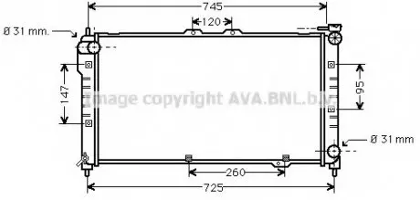 Радиатор MAZDA 323F MT -AC 94-98 (Ava) AVA COOLING MZ2101