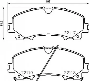 Гальмівні колодки дискові P56 106 BREMBO P56106 (фото 1)