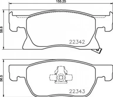 Комплект тормозных колодок P 59 092 BREMBO P59092 (фото 1)