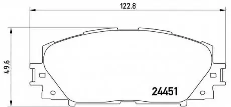 Комплект гальмівних колодок, дискове гальмо BREMBO P83141