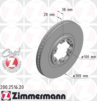 Тормозной диск ZIMMERMANN 200251620 (фото 1)