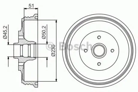 Гальмівний барабан BOSCH 0986477178