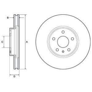 Тормозной диск Delphi BG4702C