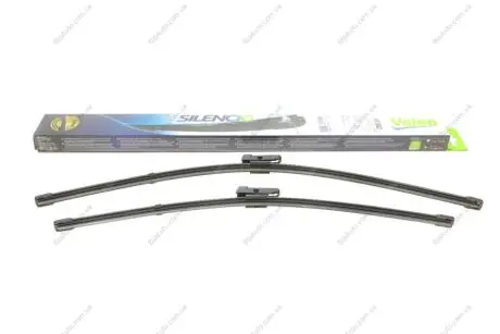 Комплект склоочисників SILENCIO FLAT BLADE SET / безкаркасні / 600 • 500 мм. / + спойлер / Valeo 574462 (фото 1)