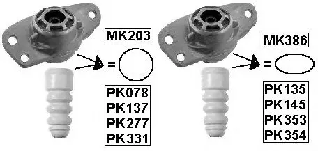 Комплект кріплення амортизатора MONROE PK277