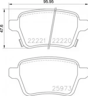 Комплект тормозных колодок P 59 086 BREMBO P59086