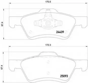 Гальмівні колодки дискові P24 159 BREMBO P24159 (фото 1)