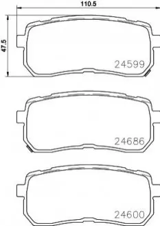 Комплект гальмівних колодок P 30 080 BREMBO P30080