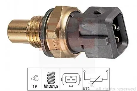 Датчик температуры охол. Fiat 1.2-1.9JTD 99-,Opel 1.3-1.9 CDTI 03- EPS 1830326