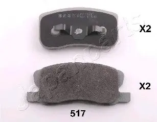 Комплект тормозных колодок, дисковый тормоз JAPANPARTS PA517AF