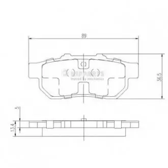 Тормозные колодки, к-кт. NIPPARTS J3614007