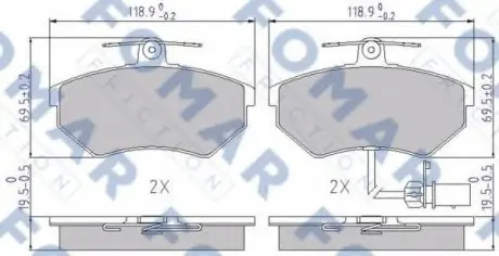 Колодки гальмівні дискові FO 689281 FOMAR FO689281