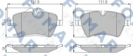 Колодки тормозные дисковые FO 844981 FOMAR FO844981