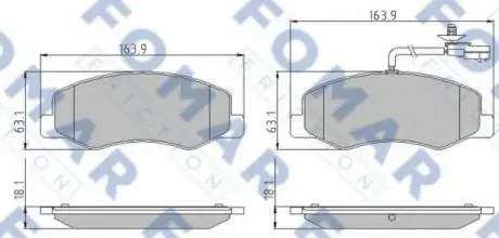 Колодки тормозные дисковые FO 898281 FOMAR FO898281