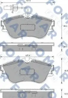 Колодки гальмівні дискові FO 904181 FOMAR FO904181