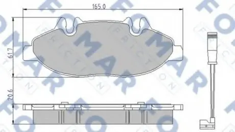 Колодки гальмівні дискові FO 923781 FOMAR FO923781