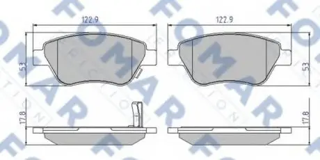 Колодки тормозные дисковые FO 928181 FOMAR FO928181