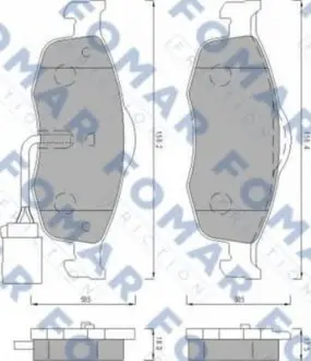 Колодки тормозные дисковые FO 493081 FOMAR FO493081