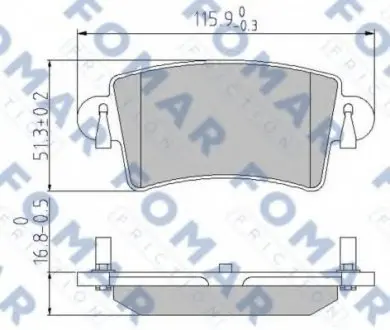 Колодки гальмівні дискові FO 684281 FOMAR FO684281