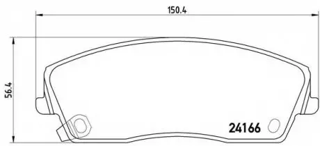 Комплект тормозных колодок, дисковый тормоз BREMBO P11019 (фото 1)
